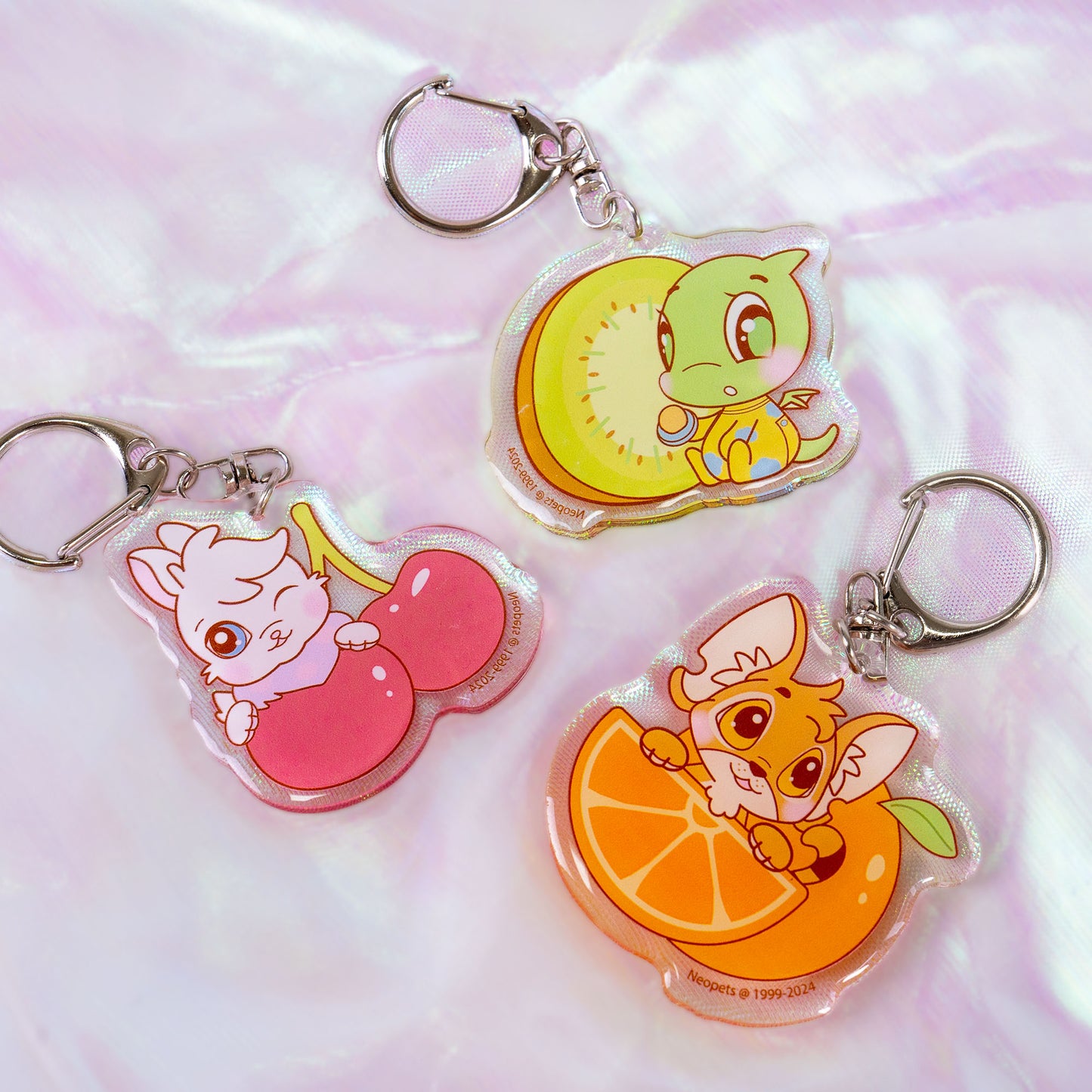 Neopets Baby Fruit Acrylic Keychains - Cybunny, Kougra, Shoyru