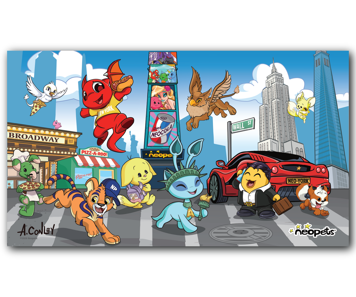 Neopets x CptnAlex Designs Neo York Oversized Desk Mat