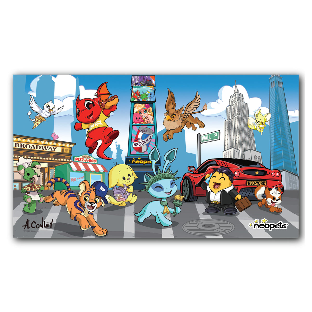 Neopets x CptnAlex Designs Neo York Oversized Desk Mat