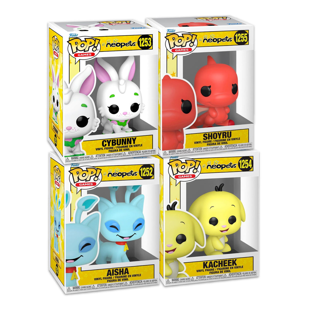 Funko Pop! Collectible Vinyl Figure (Aisha, Cybunny, Kacheek, Shoyru)