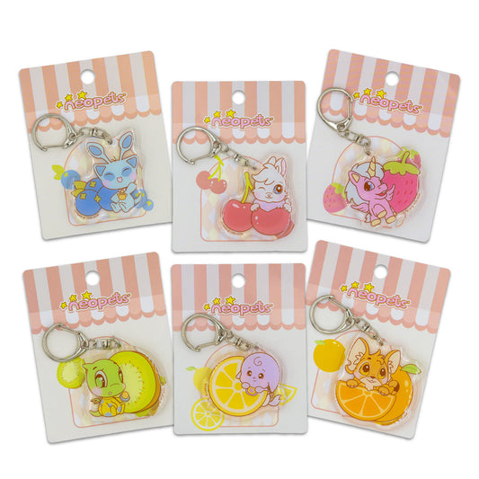 Neopets Baby Fruit Acrylic Keychains