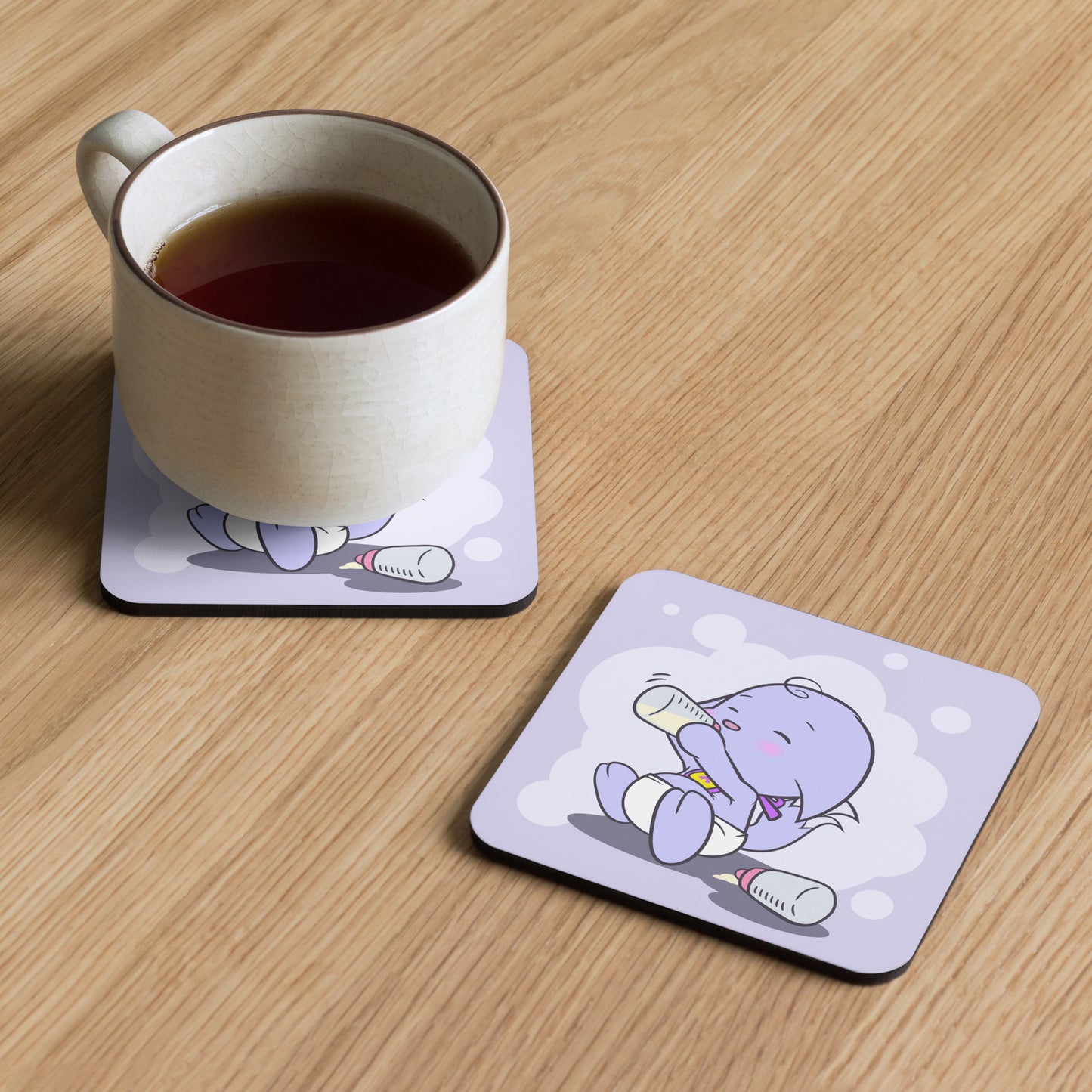 Neopets Baby Kacheek Cork-back Coaster